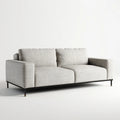 Canap¨¦ 2 places gris clair 180 x 90 x 85 cm polyester forme droite